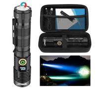 Rechargeable Flashlight High Lumen 12000LM Super Bright Magnetic Light with Digital Power Display, 3280ft Range, Dimmable, Waterproof, Tactical Pocket LED Flashlights for