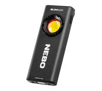 NEBO Slim+ Pocket Work Light - Rechargeable 1200 Lumen Mini Torch with Red Laser Pointer & Power Bank - Waterproof, Variable Lumen Strength & Magnetic Base for Mounted Lighting