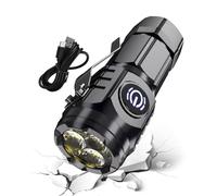 Rechargeable Flashlight - Ultra Bright Mini LED Torch | Waterproof USB Handheld Light for Outdoor Hiking, Camping, Fishing & Emerg Ency | Long Battery Life, Dur Able & Portable Design