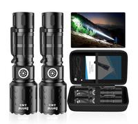 Rechargeable Flashlights High Lumens, Super Bright LED Small Powerful Tactical Flashlight with Memory Function, 6Modes Pocket Waterproof Flash Light for Camping,Emergency