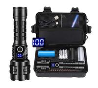 Rechargeable Flashlights High Lumens XHP99 990000 Lumens Brightest LED Tactical Flashlights Super Bright High Powered Flash Light, Powerful Handheld Hunting Flashlight for Emergency Hiking Battle