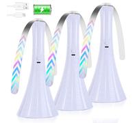 Rechargeable Fly Fans for Tables, Fly Fans for Outdoor Tables USB, Fly Fans to Keep Flies Away by Soft Blades, Food Fans for Camping, Picnic, Fishing, Fly Repellent Outdoor Patio, 3pcs, White