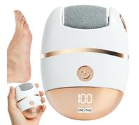 Rechargeable Foot File - 3.43 Inches Electric Pedicure Device | Digital Display Foot Scrubber - ABS Material With Type C Charging Portable Design Effective Callus Remover For Cracked Heels Dead Skin