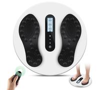 Rechargeable Foot Massager with EMS - 12 Modes 20 Intensity Levels, Circulation Machine Blood Booster with 4 TENS Pads for Pain Relief, Circulation, Muscle Relaxation, Gifts for Men Women Elderly