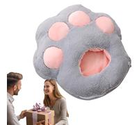 Rechargeable Foot Warmer | USB Heating Pad, Cute Winter Warm Shoes with Cat Paw - Cute Soft Plush Winter Warm Shoes for Under Desk, Offices,