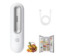 Rechargeable Fridge Air Freshener Deodoriser - 2 Modes Fridge Smell Remover, Mini Fridge Odour Eliminator, Quiet O3 Fridge Deodoriser, 30 Days in Fresh Mode, Reusable, for Car, Cabinet, Small Spaces