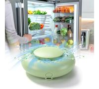 Rechargeable Fridge Deodoriser, Air Freshener Deodoriser with Aromatherapy Box and USB Charging, 3-Speed Air Purifier Mini Odor Remover for Refrigerator Closet Bathroom Car Shoe Cabinet (green)