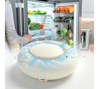 Rechargeable Fridge Deodoriser, Air Freshener Deodoriser with Aromatherapy Box and USB Charging, 3-Speed Air Purifier Mini Odor Remover for Refrigerator Closet Bathroom Car Shoe Cabinet (white)