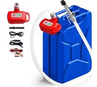 Rechargeable Fuel Transfer Pump with Auto-Stop & Leak Protection, 3.4 GPM Automatic Gas Can Pump with 71" Extra Long Hose, Portable Lithium Battery Gas Transfer Pump for Oil, Diesel, Gasoline