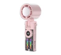 Rechargeable Hand Fan - Portable USB Cooling Tool, Bright Design, Digital Power Display, Adjustable Wind Levels | for Girls Boys Teens