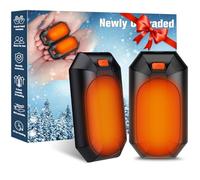 Rechargeable Hand Warmer, 2 Packs Electric Hand Warmers, Portable USB Hand Warmer Pocket Size for Women, Heat Therapy, Outdoor Sports, Black