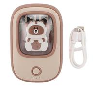 Rechargeable Hand Warmer Cute Winter Portable Electric Reusable Pocket Hot Hands Heater with 4000mAh Battery Fast Heating for Outdoor Activities ABS PC Metal Skin Friendly (Brown)