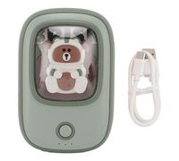 Rechargeable Hand Warmer Cute Winter Portable Electric Reusable Pocket Hot Hands Heater with 4000mAh Battery Fast Heating for Outdoor Activities ABS PC Metal Skin Friendly (Green)