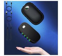 Rechargeable Hand Warmers 2 Pack 10000 mAh, Heated Hand Warmers 3 Heating Modes with Colorful Breathing Light/Flashlight for Outdoor/Indoor/Working/Studying