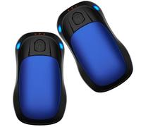 Rechargeable Hand Warmers 2 pack, 3 Levels Heating Electric Reusable Hand Warmer, 20hrs Long Lasting Battery USB Portable Pocket Handwarmers, Idea Tech Gifts for Men, Women Outdoor (Blue)