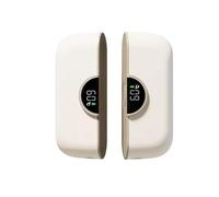 Rechargeable Hand Warmers - 2-Piece Set of Electric Pocket Heaters, 360° Heating, 4 Settings - Camping Essentials, Hunting Gear, Christmas Stocking Stuffers, Men's Gifts (Cream)