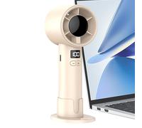 Rechargeable Handheld Fan - Portable Handheld Fan | Rechargeable Portable Fаn, Poŕtable Handħeld Turbo Fans Hand Cooling Desk Fans With LED Display For Home Office School Outdoor Travel