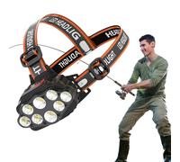 Rechargeable Headlamp - Waterproof Make It Far Gear Camping | Rechargeable Front Flashlights for Adults | for Men, Hiking, Running, Work, Mounting, Outdoor and Car