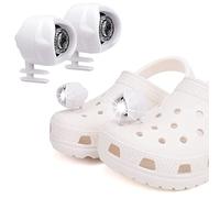 Rechargeable Headlights for Croc Shoes, 2 Pcs Lights Flashlight Attachment for Croc, IPX5 Waterproof Hands Free LED Lights for Dog Walking, Camping, Home Life (White)