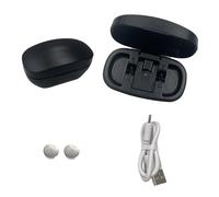 Rechargeable Hearing Aid Batteries Size 13 and Charger Case, Hearing Aid Charging Box with 2 Packs Rechargeable Hearing Aid Batteries, Hearing Aid Charger Replacement (Charger + 2pcs 13 Batteries)