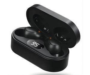 Rechargeable Hearing Aids for Seniors 16-Channel In-Ear Invisible Hearing Amplifier with Dual Noise Reduction, No Feedback, LED Display Black