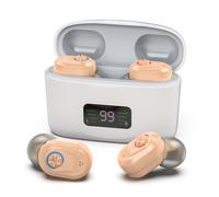 Rechargeable Hearing Aids, Invisible Sound Amplifiers with LED Display for Seniors & Adults (Multicolor)