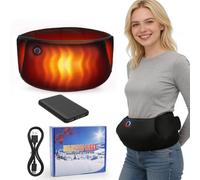 Rechargeable Heated Belt with Pockets, Adjustable Waist Size Heated Pad for Waist Abdomen Warming, Relieves Period Cramps,Heated Pad Hand Wamer 2 in 1 Perfect for Winter Gifts