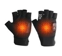 Rechargeable Heated Fingerless Gloves, Fingerless Heated Gloves for Women, USB Heated Gloves Fingerless, Heated Fingerless Gloves for Men for Winter Cold Weather for Work, Play, Skiing, Biking, Hiking