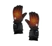 Rechargeable Heated Gloves - Adjustable 3 Level Electric Warming Gear for Cold Weather, Outdoor Adventure with Heating Function, Battery Powered Gloves for Riding Motorcycling Hunting, Windproof Black