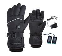 Rechargeable Heated Gloves for Men Women, Heated Glove Liners, Waterproof & Upgrade Non-Slip Electric Heating Glove for Motorcycling, Hunting, Skiing, Outdoor Work(Gloves+2x battery)