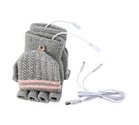 Rechargeable Heated Gloves for Women & Men, USB Electric Heating Half/Full Finger Gloves for Arthritis, Outdoor Skiing, Cycling, Office Typing Gaming