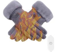 Rechargeable Heated Gloves for Women, USB Fast Heated Text Messaging Mittens, Electric Warm Running Cycling Gloves