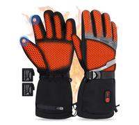 Rechargeable Heated Gloves, LAMA 7.4V 23.7Wh USB Electric Hand Warmer Gloves with 3 Heating Levels, 30s Fast Heated, Touch Sensor for Men Women Winter Outdoor Sports Cycling Skiing Riding Black