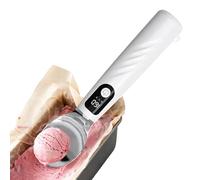 Rechargeable Heated Ice Cream Spoon, Dishwasher Safe Rechargeable Spoon with Removable Battery, Ice Cream Spoon with LED Display, for Yogurt, Sorbet, Cupcake, Bar and Served