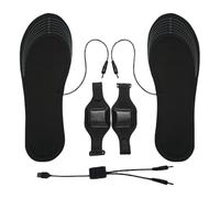 Rechargeable Heated Insoles - Electric Insoles | Rechargeable Foot Warmer, USB Charging Cuttable Breathable Mesh, Soft Foot Warmers with 8000mAh Battery and Pouch for Cold Weather