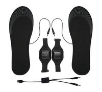 Rechargeable Heated Insoles - Heated Insole Foot Warmer USB Charging Cuttable - Breathable Soft Mesh Heated Insoles with 8000mAh Lithium Battery and Battery Case p