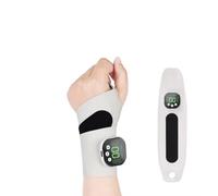 Rechargeable Heated Pulse Wrist Massager, 10 Modes 29 Intensity Levels Electric Wrist Brace for Carpal Tunnel Arthritis Pain Relief, 360° Adjustable Wrap Support for Left Right Hand