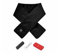 Rechargeable Heated Scarf, Electric Neck Heating Pad 3-Level Adjustable Heated Neck Wrap, Rechargeable Heated Scarf, Cordless Neck Warmers for Office Cold Weather Essential (Black) (Black)