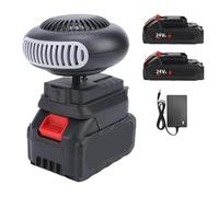 Rechargeable Heater, Battery Operated Heater, Portable Wireless Car Heaters with Two Batteries and a Charger, for Car, Camping, Home, Office, Fast Heating, Defrosting, Demisting (Two Batteries, 24V)