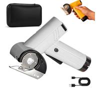 Rechargeable High-Speed Cardboard Cutter, Cordless Eectric Scissors for Cardboard, Handheld Electric Scissors, Automatic Box Cutter Delivers for Fabric Leather Carpet Cloth Carton (White)