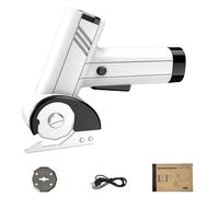 Rechargeable High-Speed Cardboard Cutter - Cordless Electric Box Cutter for Thick Cardboard, 4.2V Heavy-Duty Power Cutting Tool with 4 Adjustable Speeds & LED Light (White)