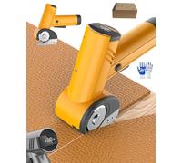 Rechargeable High-Speed Cardboard Cutter, Electric Box Cutter for Cardboard, Replace Blade Select Speed Safe Cordless 4v Powerful Scissors with LED Light for Carpet, Leather, Sewing Materials (Yellow)