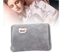 Rechargeable Hot Water Bottle, Electric Hot Water Bottle, Wireless Electric Heat Pad with Temperature Control for Hands, Back, Neck, Grey