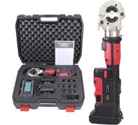Rechargeable Hydraulic Crimper, 18V Lithium Battery Powered Cable Crimping Tool for Copper and Aluminum Terminals