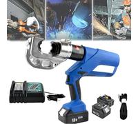 Rechargeable Hydraulic Crimper with 360° Rotating Head and 12 Dies for Efficient Copper Aluminum Terminal Crimping