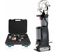 Rechargeable Hydraulic Crimping Tool 10-300Mm², Electric Hydraulic Crimping Tool with 12 Pairs of Dies, Battery Powered Cable Crimper for Copper and Aluminum Terminal Green