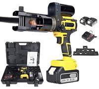 Rechargeable Hydraulic Crimping Tool CM-300, 18V 75kN | 11 Dies Included, 16-300mm² Crimp Range, 3.0Ah Li-ion Battery, One-Button Control, Portable Toolbox