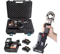 Rechargeable Hydraulic Crimping Tool - Industrial Electric Cable Lug Crimper, Battery Powered Wire Terminal Tool Kit for Efficient Connections