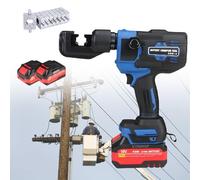 Rechargeable Hydraulic Crimping Tool, Industrial Electric Hydraulic Cable Lug Crimper 4-300mm² Terminal Cable Wire Tool Kit Includes 8-11 Pairs of Die Sets,CD70