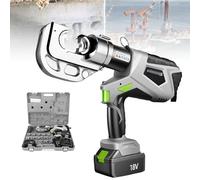 Rechargeable Hydraulic Crimping Tool Kit with 12 Dies for Electrical Cable and Wire Terminal Connections